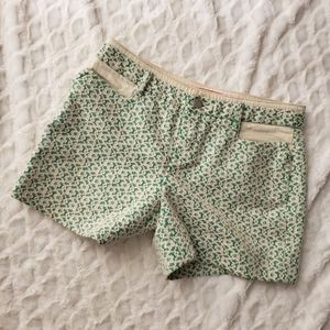 Anthropologie Cartonnier Green Lace Overlay Shorts